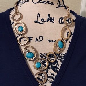 COPY - Chunky turquoise 💎 necklace, with Crystal.